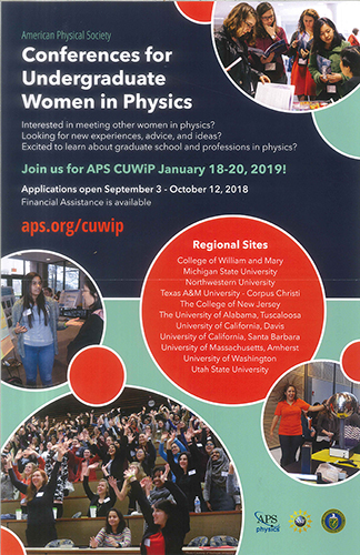 APS Conferences for Undergraduate Women in Physics 2018