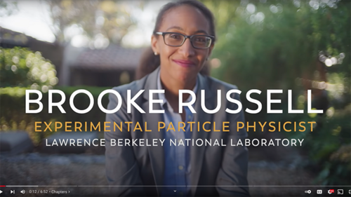 youtube screenshot of scientist with name and title overlay.
