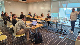 A recent Moore Lab group meeting at Wright Lab. Image credit: Yale Wright Laboratory/Victoria Misenti
