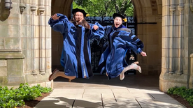 Happy commencement for Arina Telles and Sophia Hollick
