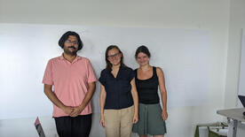 Inaugural Postdoc Advisory Committee (PDAC): Yogesh Patil, Laura Havener, and Isabella Graf
