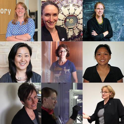 3x3 picture grid of scientists